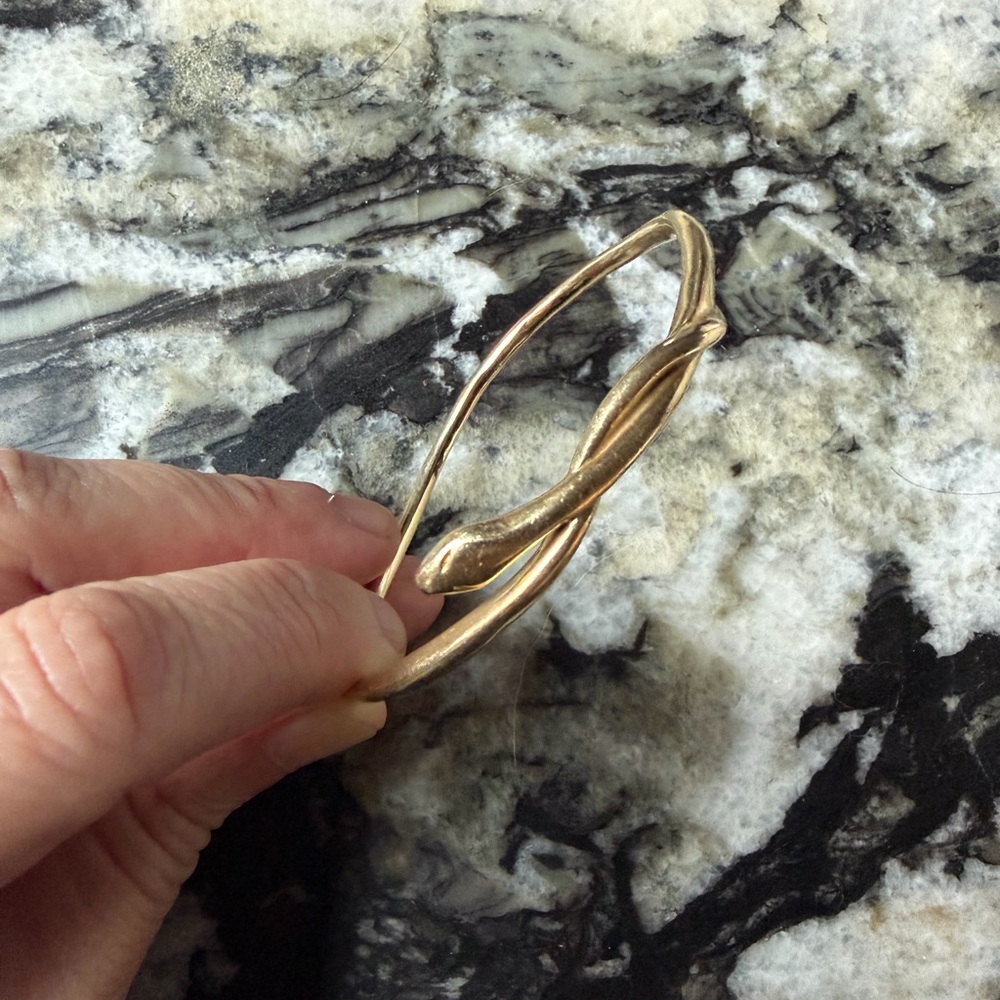Catori 14k Solid Gold Serpent Snake Bangle Bracel… - image 5